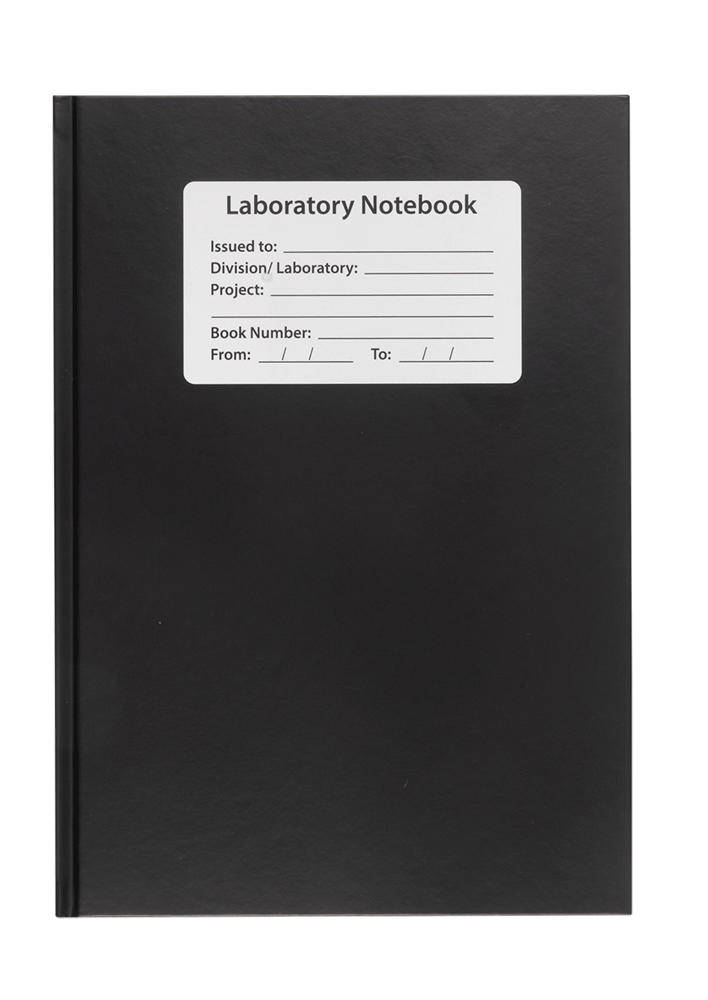 Lab Notebook 128pg Grid Black