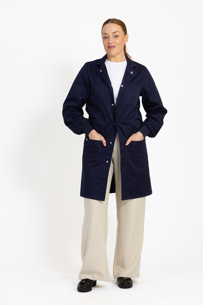 Simmons Knit Cuff Lab Coat - Unisex Navy