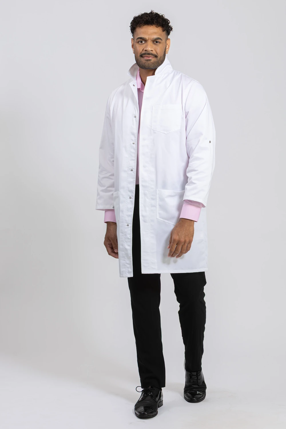 Fleming Cotton Lab Coat - Unisex White