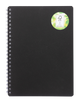 A4 140pg Black Spiral Notebook