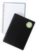 A4 140pg Black Spiral Notebook