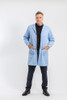 Simmons Knit Cuff Lab Coat - Unisex Cashmere Blue