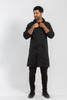 Simmons Knit Cuff Lab Coat - Unisex Black