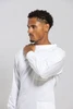 Clarke Hi-Neck Lab Gown - White
