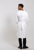 Clarke Hi-Neck Lab Gown - White