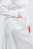 Clarke Hi-Neck Lab Gown - White