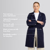 Simmons Knit Cuff Lab Coat - Unisex Navy