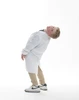 Simmons Knit Cuff Lab Coat - Junior White