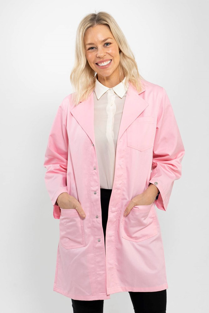 Classic Fit Pink Lab Coat - Lab Coat Co