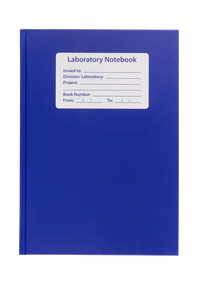 Lab Notebook 128pg Lined Blue