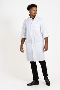 Wood Premium Cotton Lab Coat - Unisex White