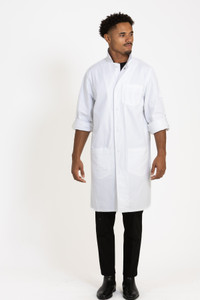 Wood Premium Cotton Lab Coat - Unisex White