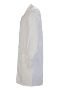 Simmons Knit Cuff Lab Coat - Unisex White