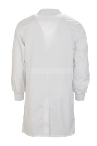 Simmons Knit Cuff Lab Coat - Unisex White