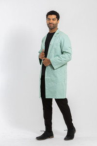 Wood Premium Cotton Lab Coat - Unisex Sage