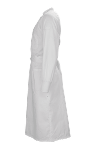 Clarke Hi-Neck Lab Gown - White
