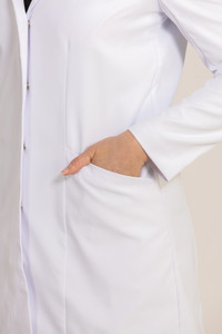 Franklin Executive Lab Coat - Ladies White
