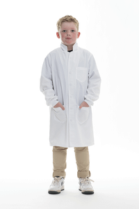 Simmons Knit Cuff Lab Coat - Junior White