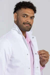 Fleming Cotton Lab Coat - Unisex White