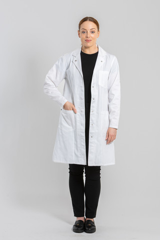 Shine Classic Lab Coat - Ladies White