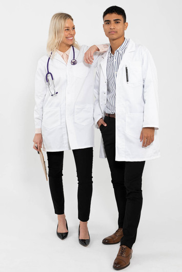 Classic Fit Lab Coat White Classic Fit Lab Coat White