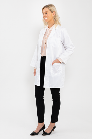Classic Fit Lab Coat White