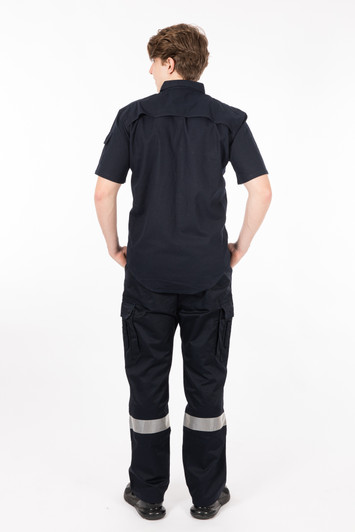 Short Sleeve Cargo Utility Work Shirt