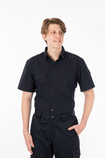 Short Sleeve Cargo Utility Work Shirt