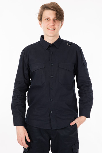 Long Sleeve Cargo Utility Work Shirt