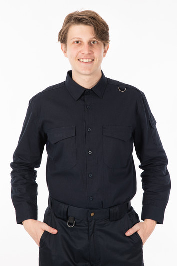 Long Sleeve Cargo Utility Work Shirt