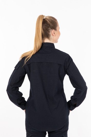 Long Sleeve Womens Cargo Utility Work Shirt