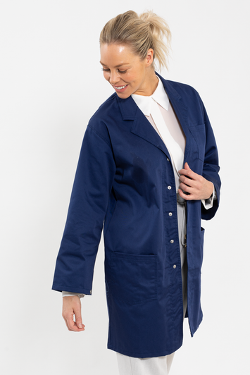 Classic Fit Deep Blue Lab Coat