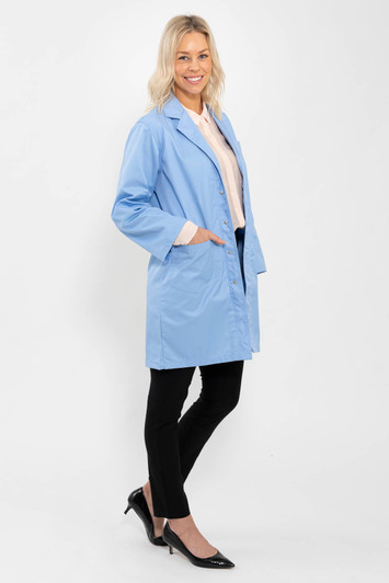 Classic Fit Sky Lab Coat - Sky Blue