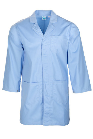 Classic Fit Sky Lab Coat - Sky Blue