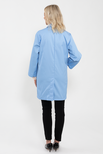 Classic Fit Sky Lab Coat - Sky Blue