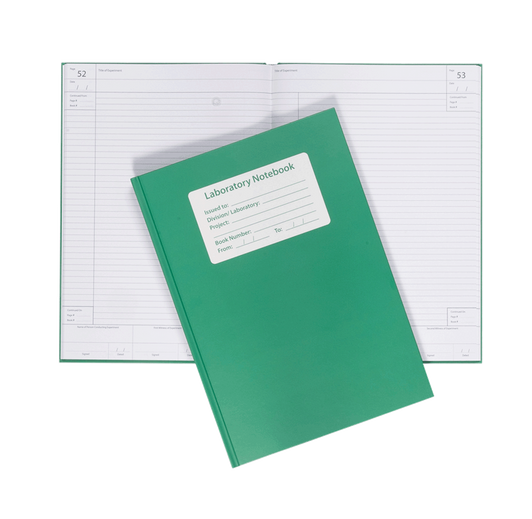 Lab Notebook 128pg Lined Green
