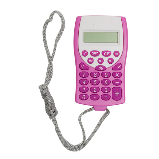 Calculator on Lanyard - Magenta