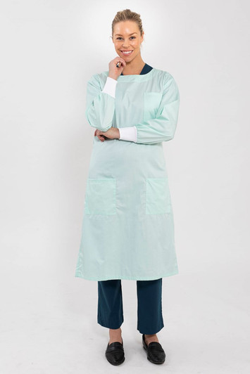Lab Gown - Sea Foam Green White Cuffs Lab Gown - Sea Foam Green White Cuffs