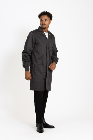 Simmons Knit Cuff Lab Coat  - Unisex Charcoal