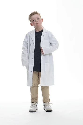 Shine Classic Lab Coat - Junior White