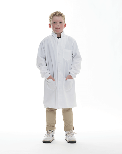 Simmons Knit Cuff Lab Coat - Junior White