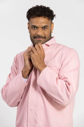 Fleming Cotton Lab Coat - Unisex Rose