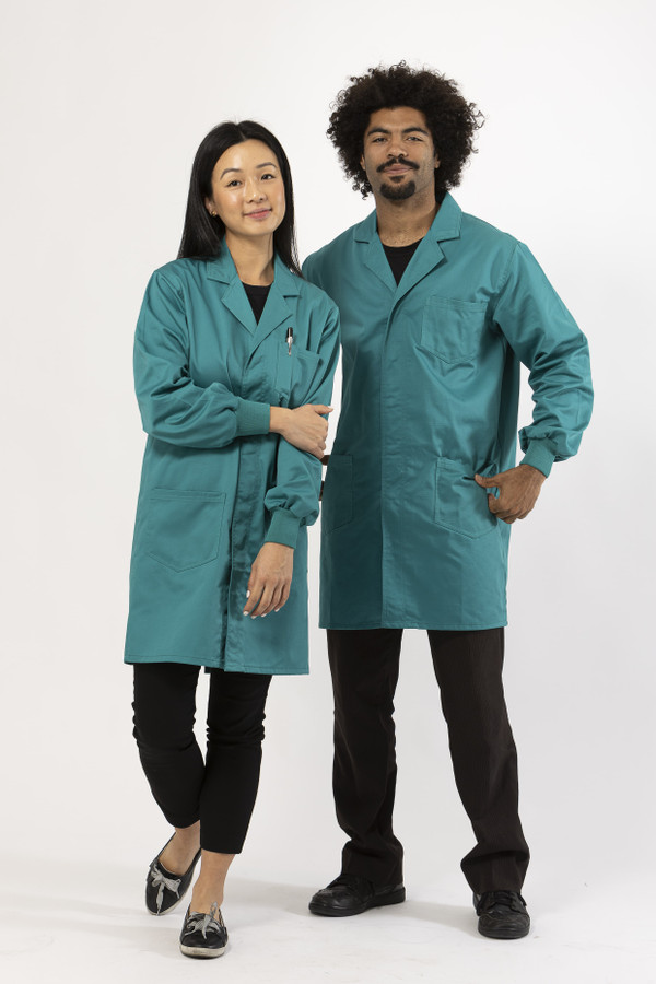 Essential Knit Cuff Lab Coat - Jade