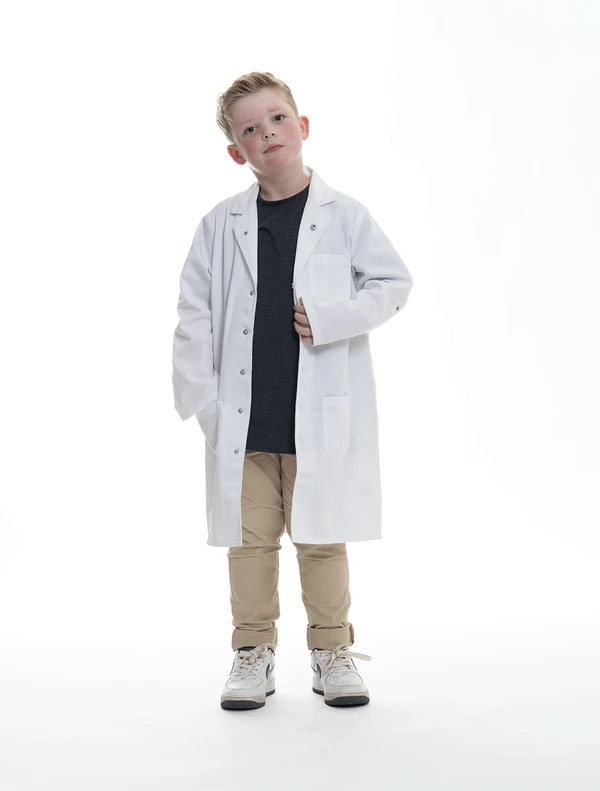 Shine Classic Lab Coat - Junior White