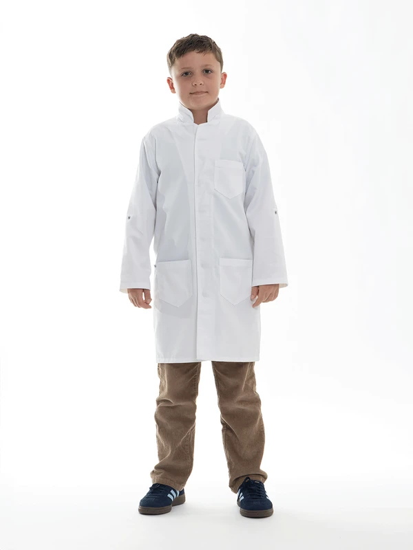Shine Classic Lab Coat - Junior White