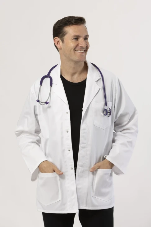 Elemental Short Doctors Lab Coat - White
