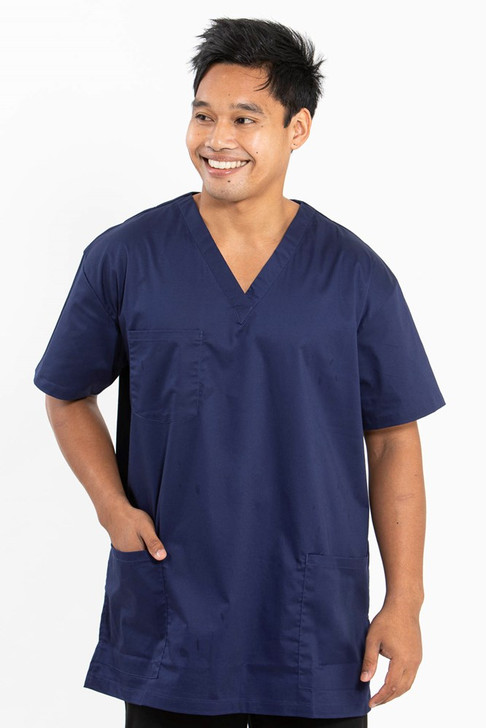 Classic Unisex Scrub Top Navy