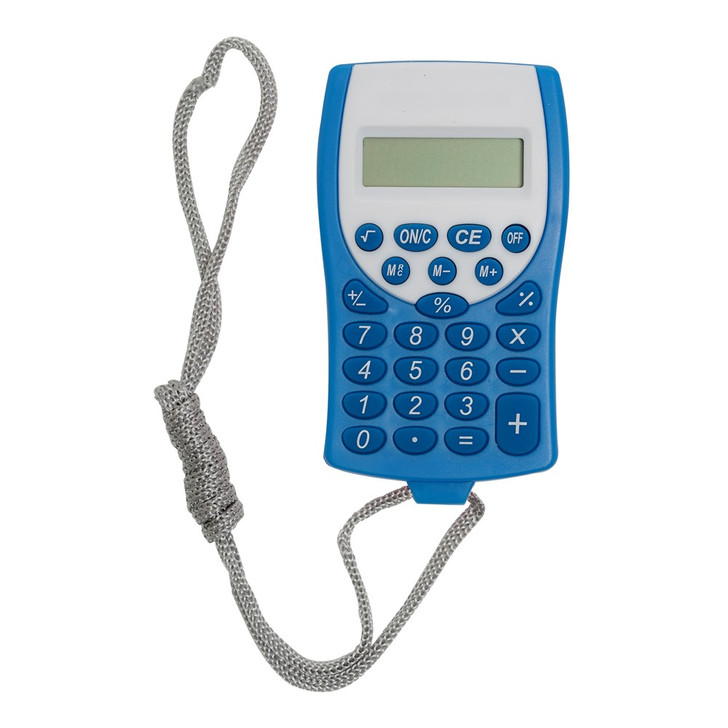 Calculator on Lanyard - Light Blue
