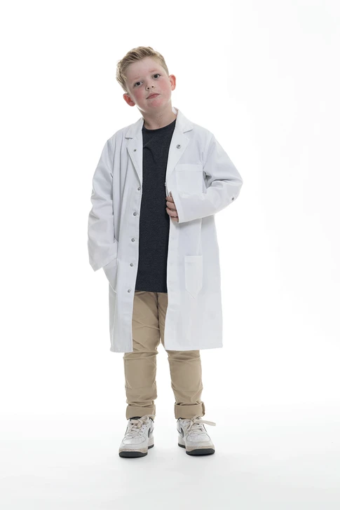 Shine Classic Lab Coat - Junior White