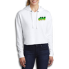 Front view White
This fleece crop hoodie is super soft and trendy featuring Jason Mathias's "Mahi" designed to catch the eye and the fish.  Sublimated onto our superior technology that definitely makes for a top favorite among woman anglers world wide! 

